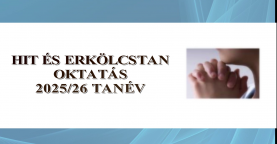 Hit és erkölcstan oktatás 2025/26 tanév